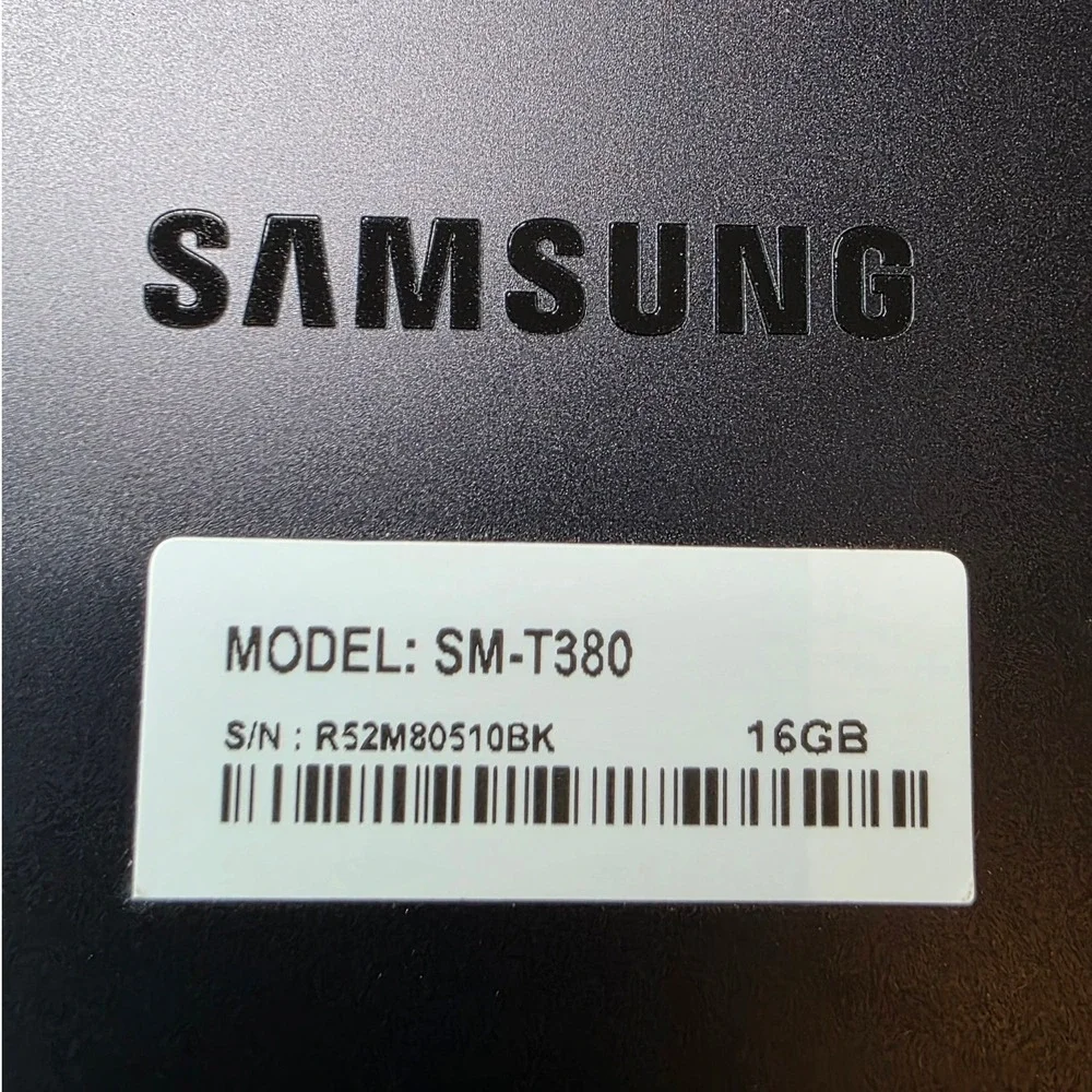 Samsung Galaxy Tab A 8.0 SM-T380 16GB Black Tablet with Purple Fintie Case W1